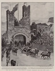 旧市街の門を通過する女王のダブリンへの入り口